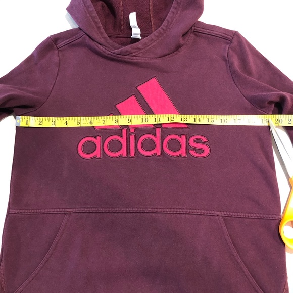 ⭐️ Adidas Burgundy Plum Wine Women's Hoodie MEDIUM - Picture 7 of 13
